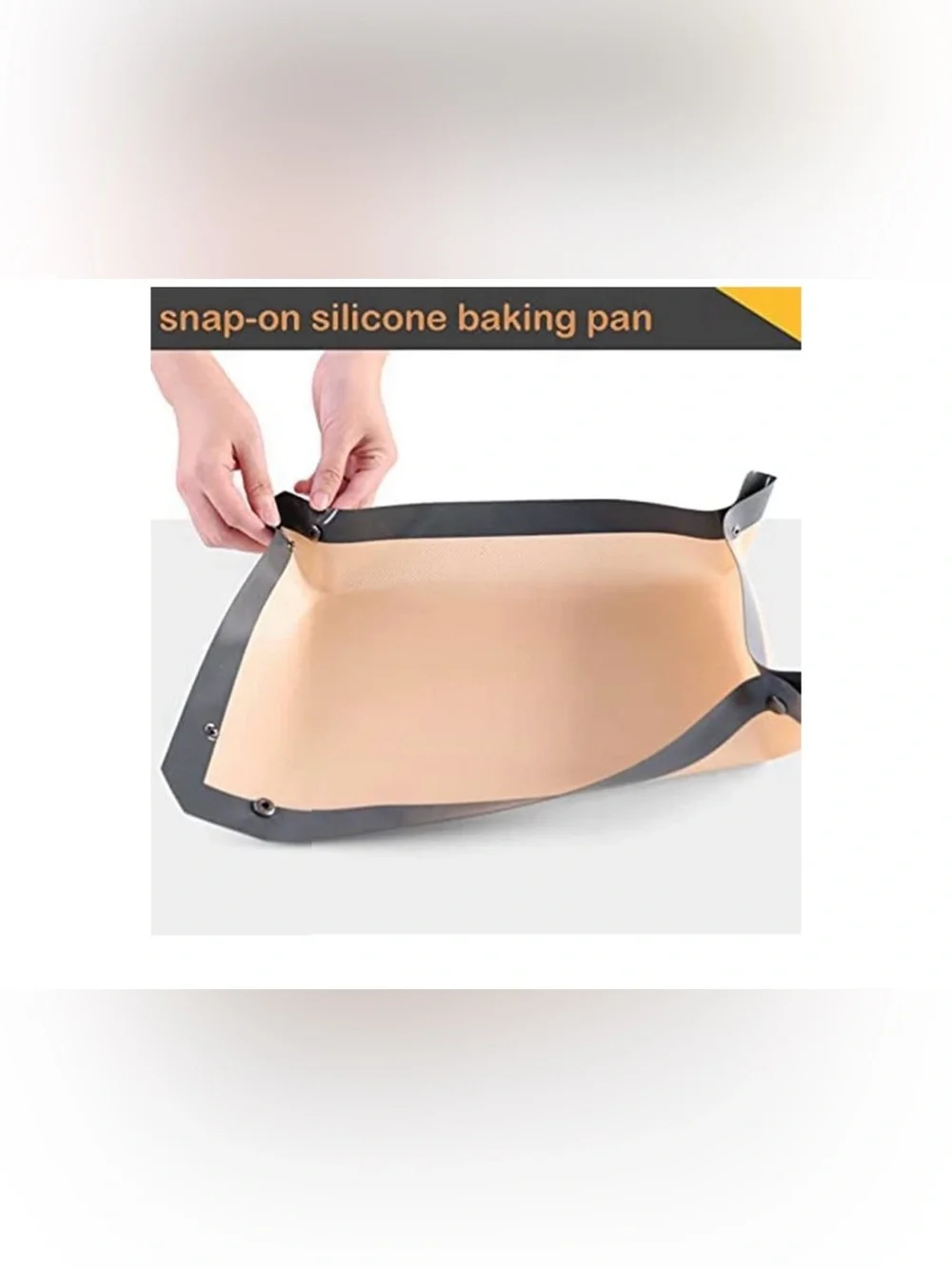 NWT 2PC Silicone Fiber Baking Mat with Buckle, No Leak & Non Stick